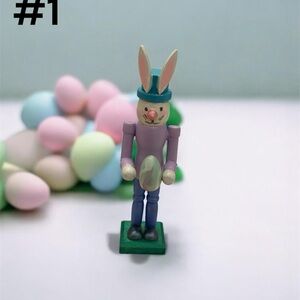 Colorful Wooden Bunny nutcracker. - you choose from 1-10